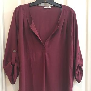 Burgundy blouse